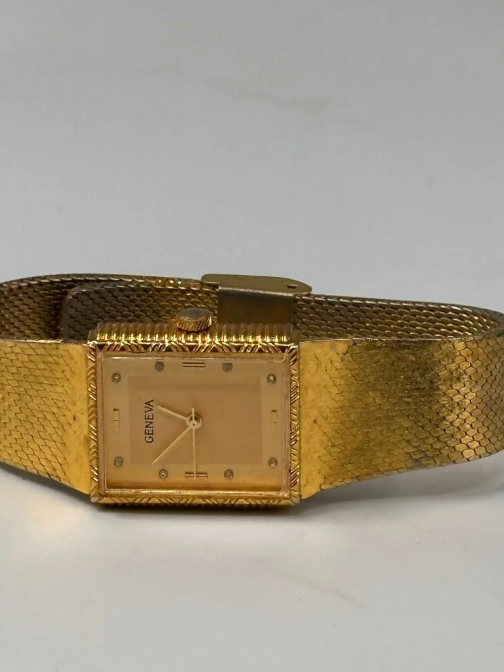Vintage Geneva Watch Men Manual Wind 24MM Rec 14K GE Electroplated 8.5